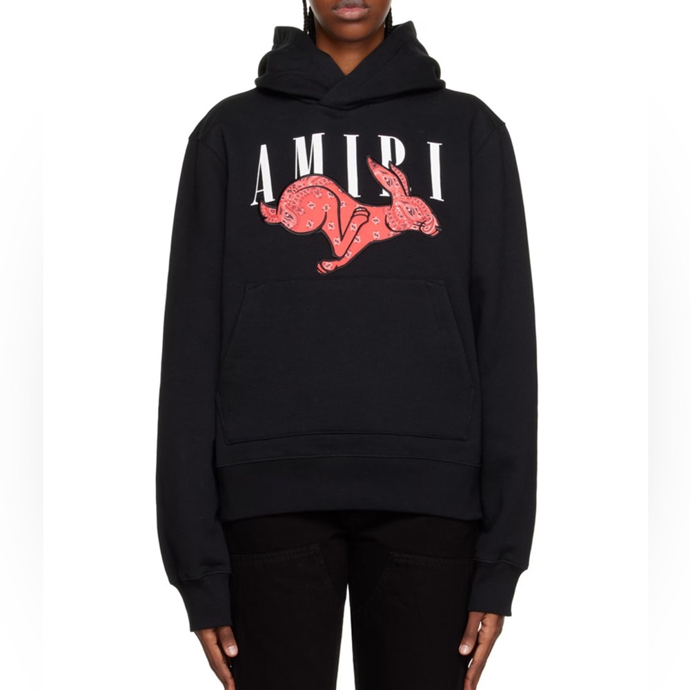 AMIRI Black Lunar New Year Rabbit Hoodie
